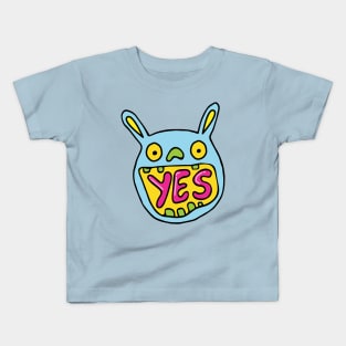 Yes man affirmative bunny rabbit Kids T-Shirt